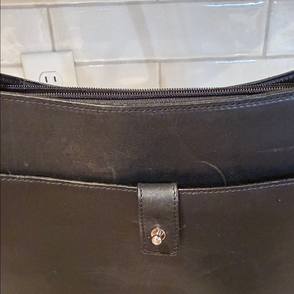 Ann Taylor Black Leather Handbag - Picture 4 of 9